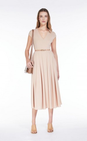 Max Mara Cady Belted Kleid Beige | MMR593342