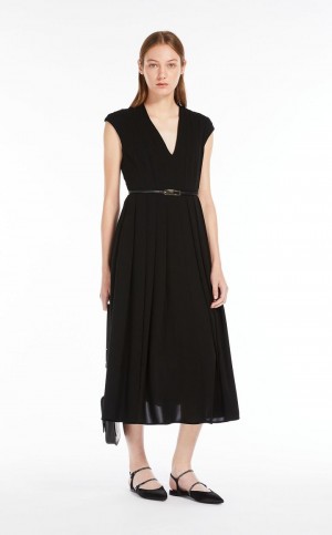 Max Mara Cady Belted Kleid Schwarz | MMR593349