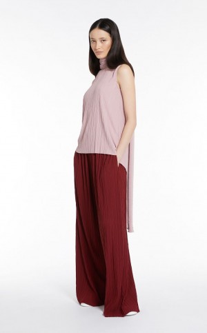 Max Mara Falten Stretch Jersey Oberteile Rosa | MMR593664