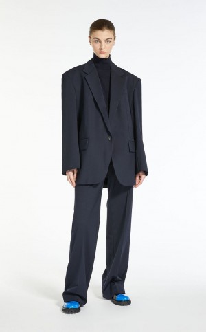 Max Mara Gabardine Blazer Navy | MMR594031