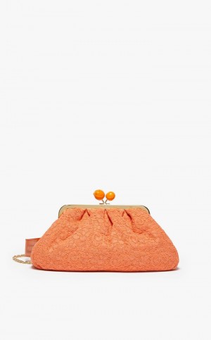 Max Mara Hommage À La France Pasticcinoin Spitze Weekend Bag Orange | MMR594174