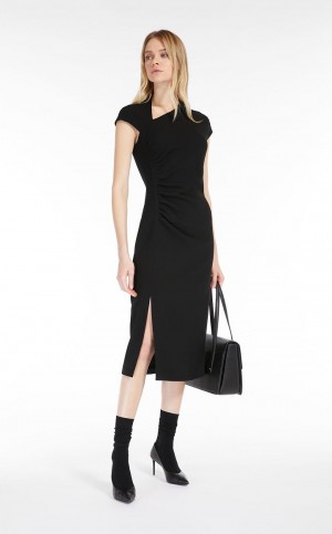 Max Mara Long Cady Kleid Schwarz | MMR593409