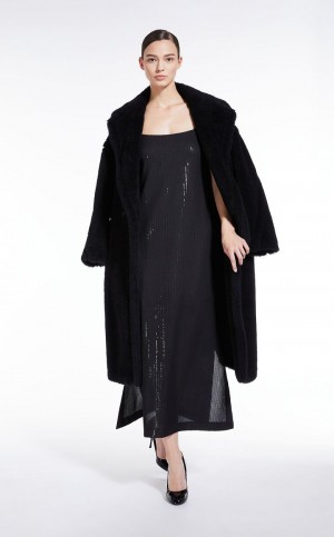 Max Mara Long Sequined Kleid Schwarz | MMR593368