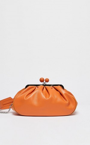 Max Mara Nappa Leder Pasticcino Weekend Bag Orange | MMR594164