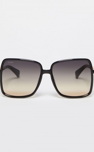 Max Mara Oversized Sonnenbrille Schwarz | MMR594299