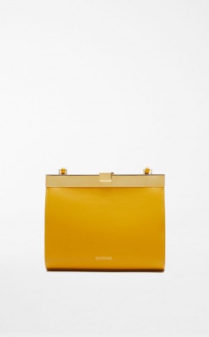 Max Mara Small Leder Lizzie Sportmax Bag Mango | MMR594184