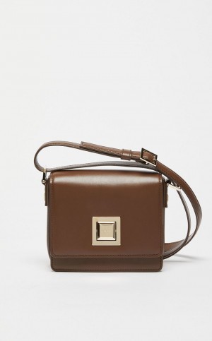 Max Mara Small Leder MM Bag Kaffee | MMR594118