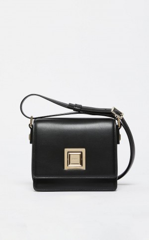 Max Mara Small Leder MM Bag Schwarz | MMR594117