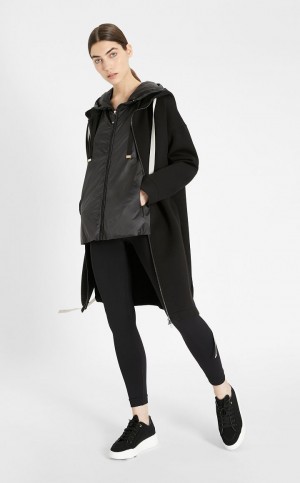 Max Mara Travel Jacket In Wasser-resistant Technical Canvas Padded Schwarz | MMR594005