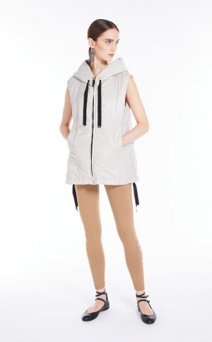 Max Mara Wasser-resistant Technical Canvas Gilet Padded Hell | MMR593997