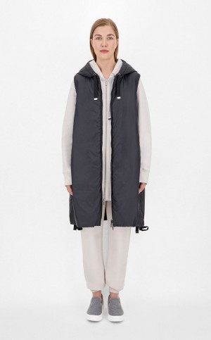 Max Mara Wasser-resistant Technical Canvas Gilet Padded Schwarz | MMR594001