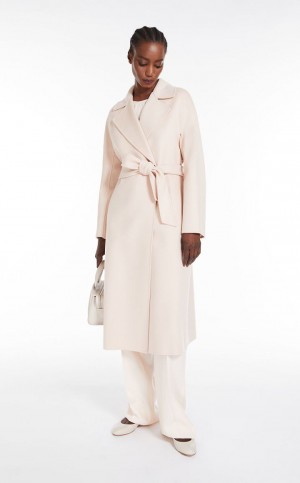 Max Mara Wolle And Cashmere Robe Mäntel Hellrosa | MMR593884