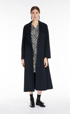 Max Mara Wolle Robe Mäntel Navy | MMR593842