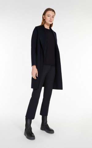 Max Mara Wolle Robe Mäntel Navy | MMR593928