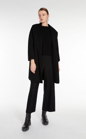 Max Mara Wolle Robe Mäntel Schwarz | MMR593927