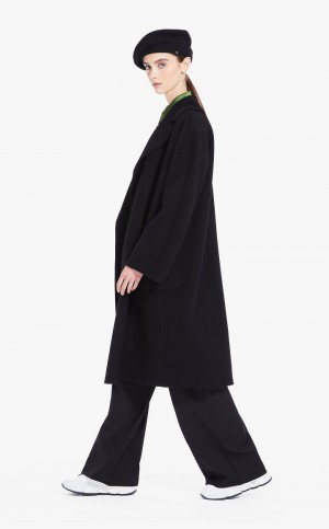 Max Mara Wrap In Wolle Mäntel Schwarz | MMR593916