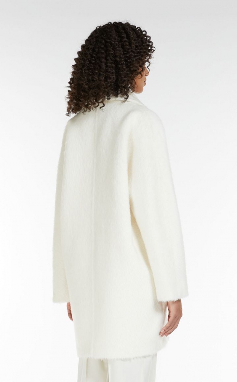 Max Mara Alpaca And Wolle Mäntel Weiß | MMR593864