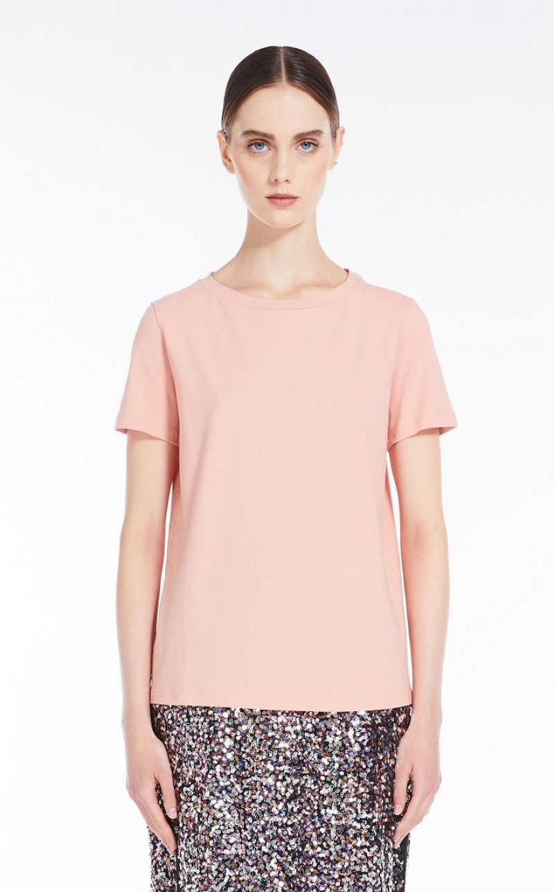 Max Mara Basic Jersey T-shirt Koralle | MMR593677