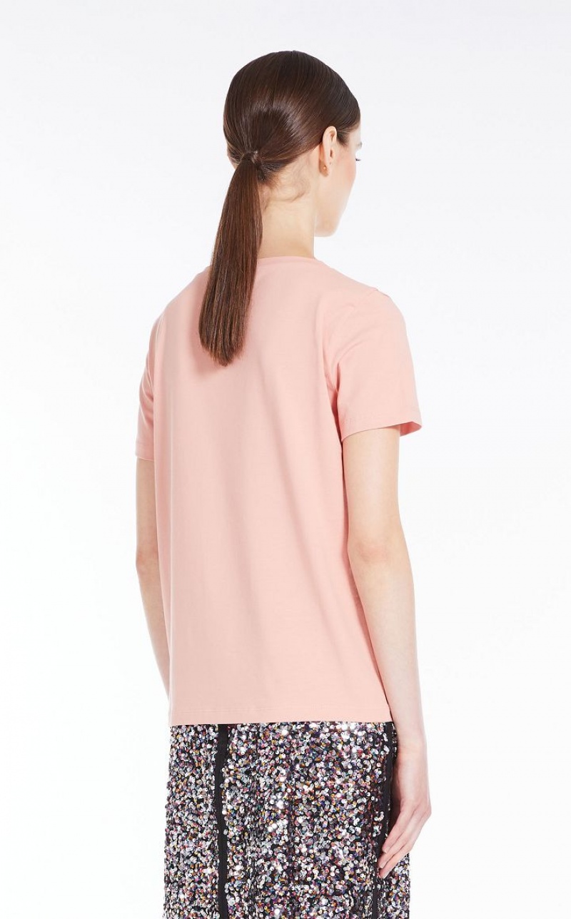 Max Mara Basic Jersey T-shirt Koralle | MMR593677