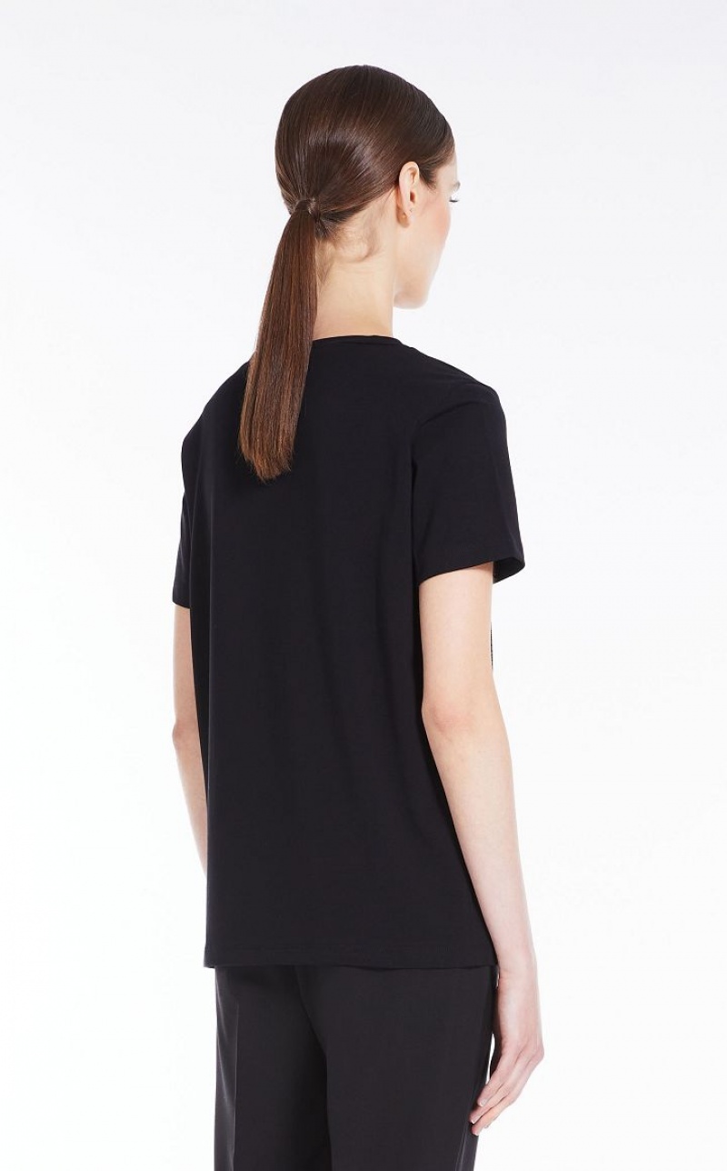 Max Mara Basic Jersey T-shirt Schwarz | MMR593667