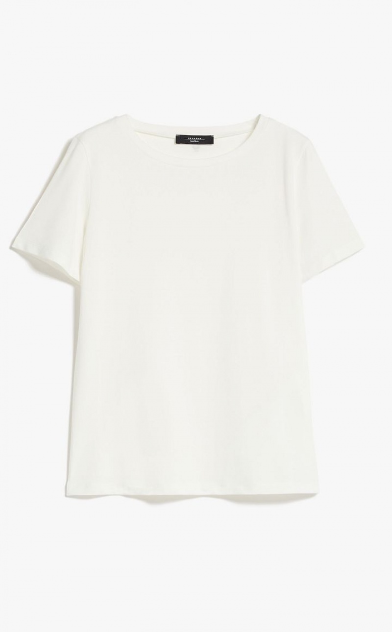 Max Mara Basic Jersey T-shirt Weiß | MMR593673