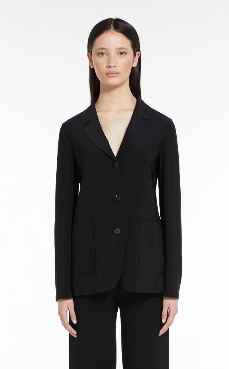 Max Mara Blazer In Stretch Jersey Blazer Schwarz | MMR594094