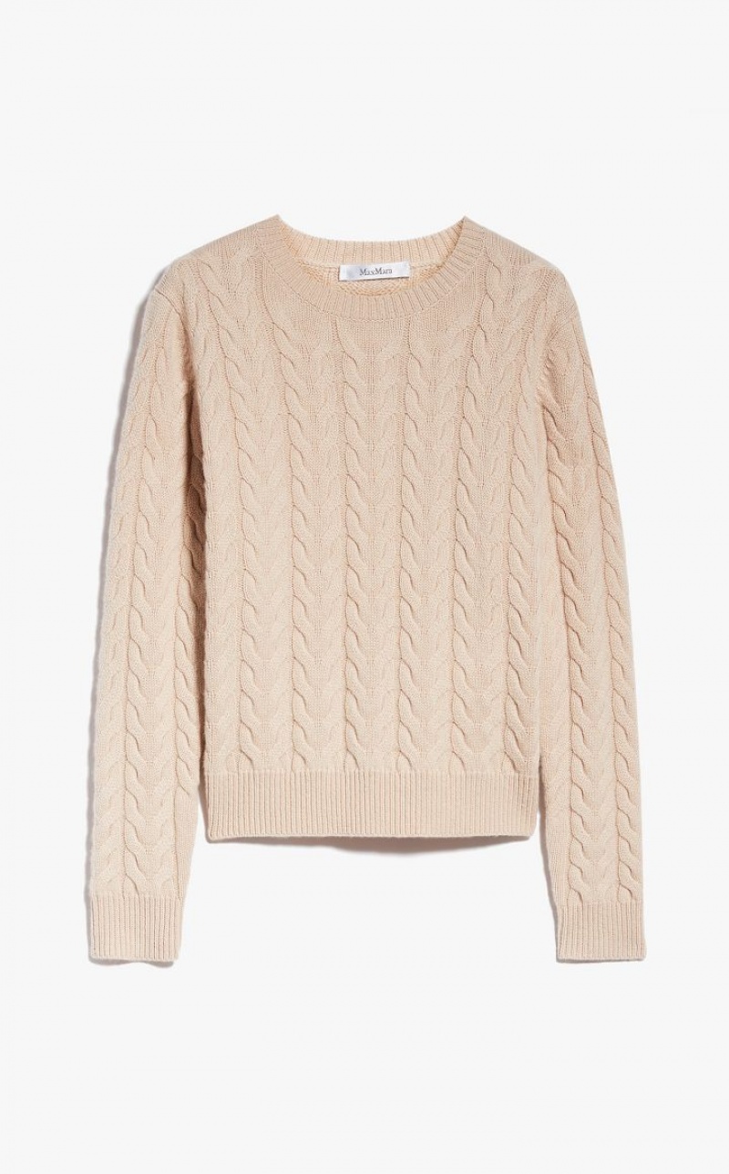 Max Mara Cable Cashmere Strickwaren Rosa | MMR593432