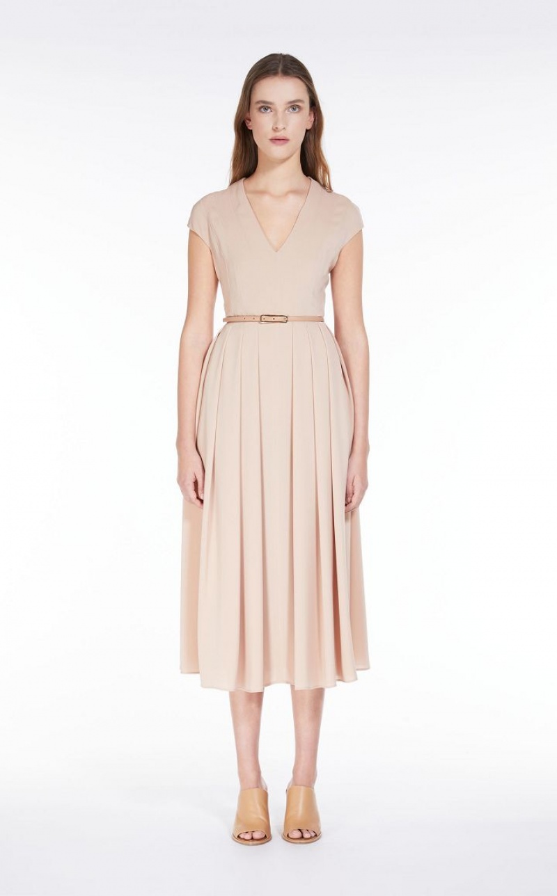 Max Mara Cady Belted Kleid Beige | MMR593342