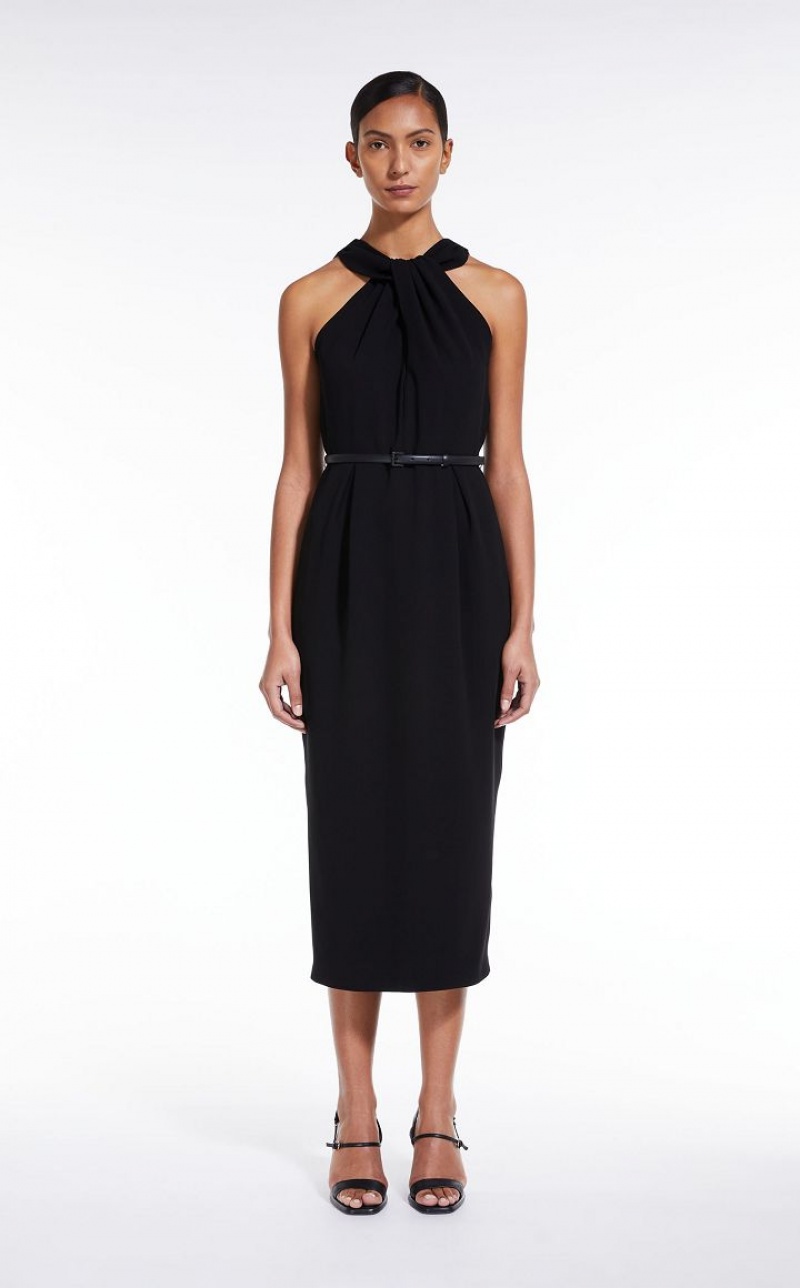 Max Mara Cady With Pleats Kleid Schwarz | MMR593389