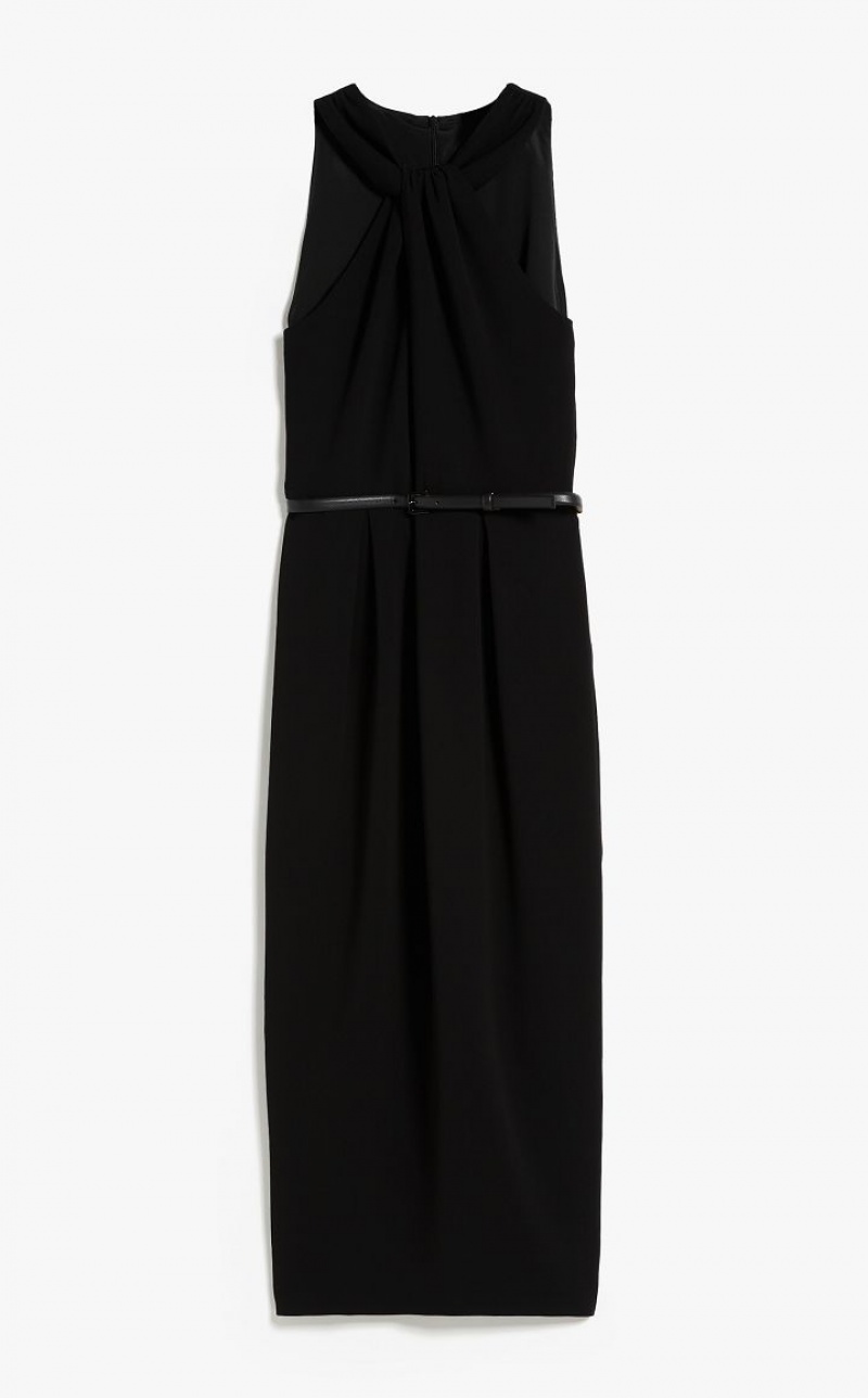 Max Mara Cady With Pleats Kleid Schwarz | MMR593389