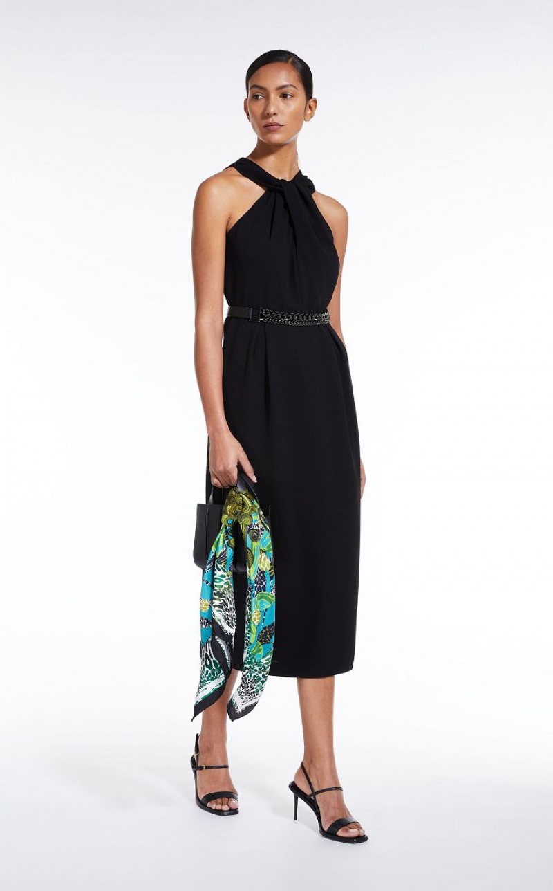 Max Mara Cady With Pleats Kleid Schwarz | MMR593389