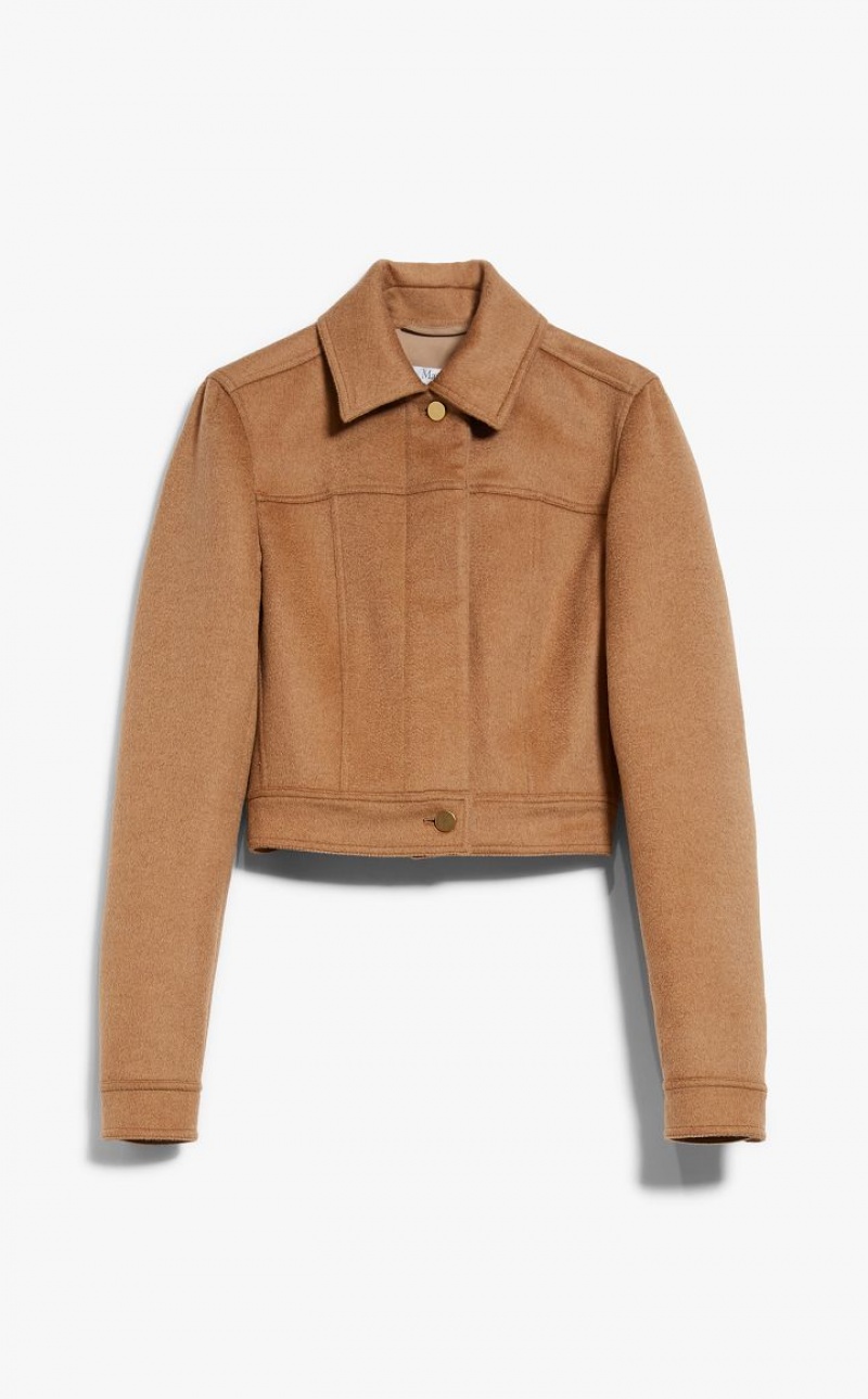 Max Mara Camel Colour Biker Jacken Braun | MMR594020