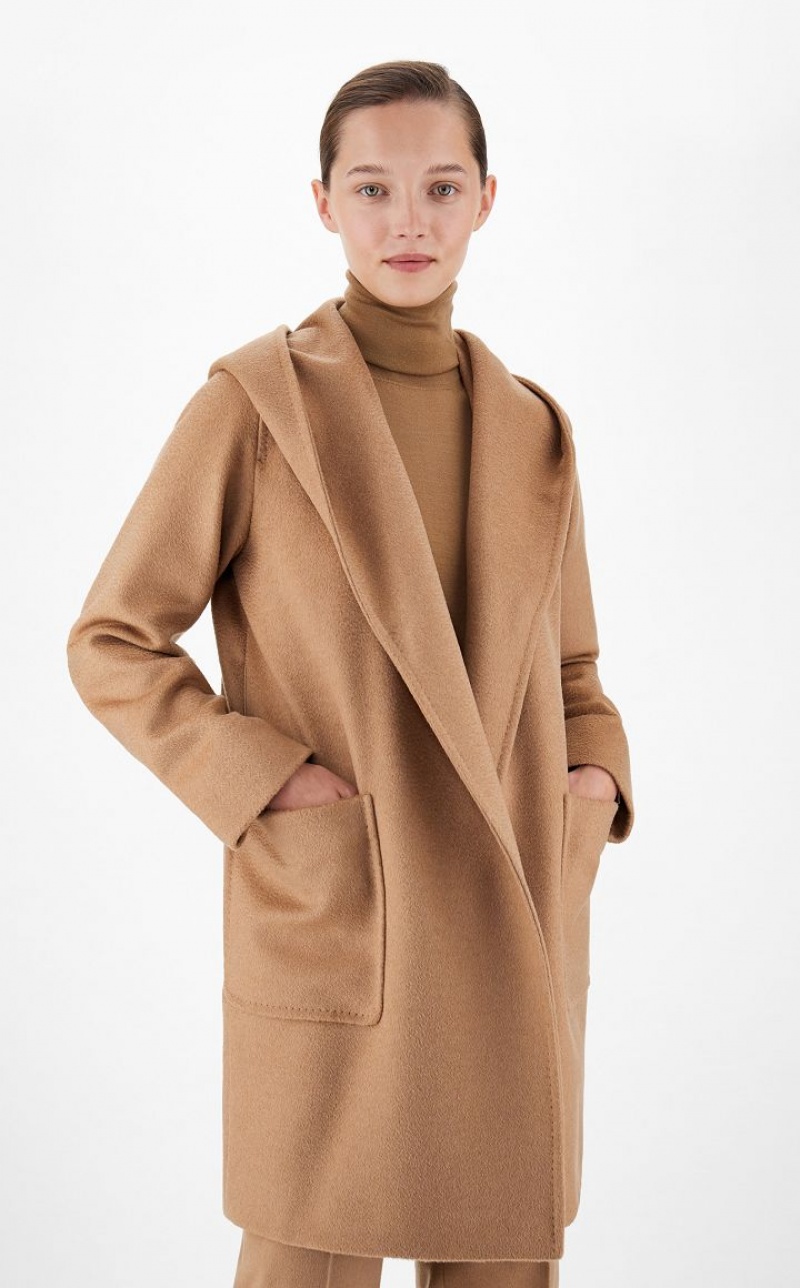 Max Mara Camel Colour Robe Mäntel Braun | MMR593931