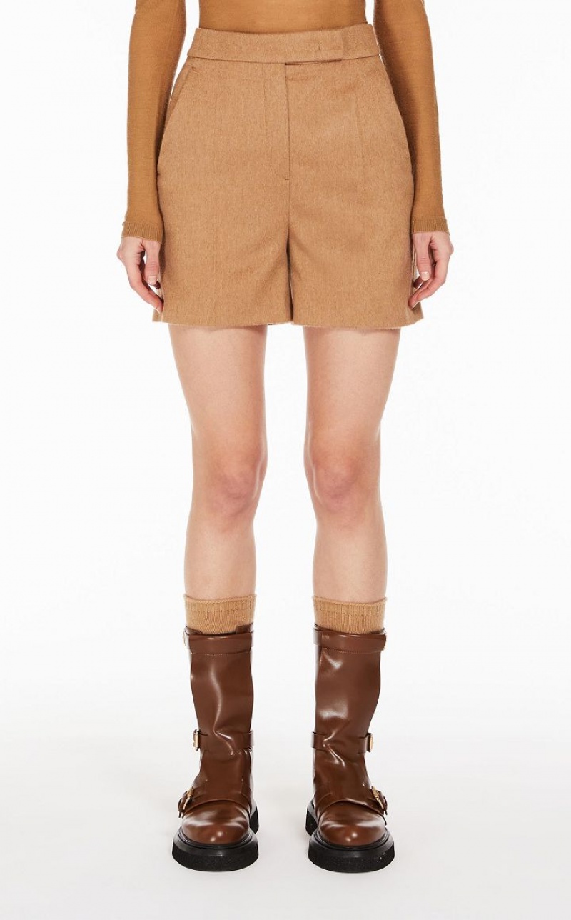 Max Mara Camel Colour Shorts Hosen Braun | MMR593737