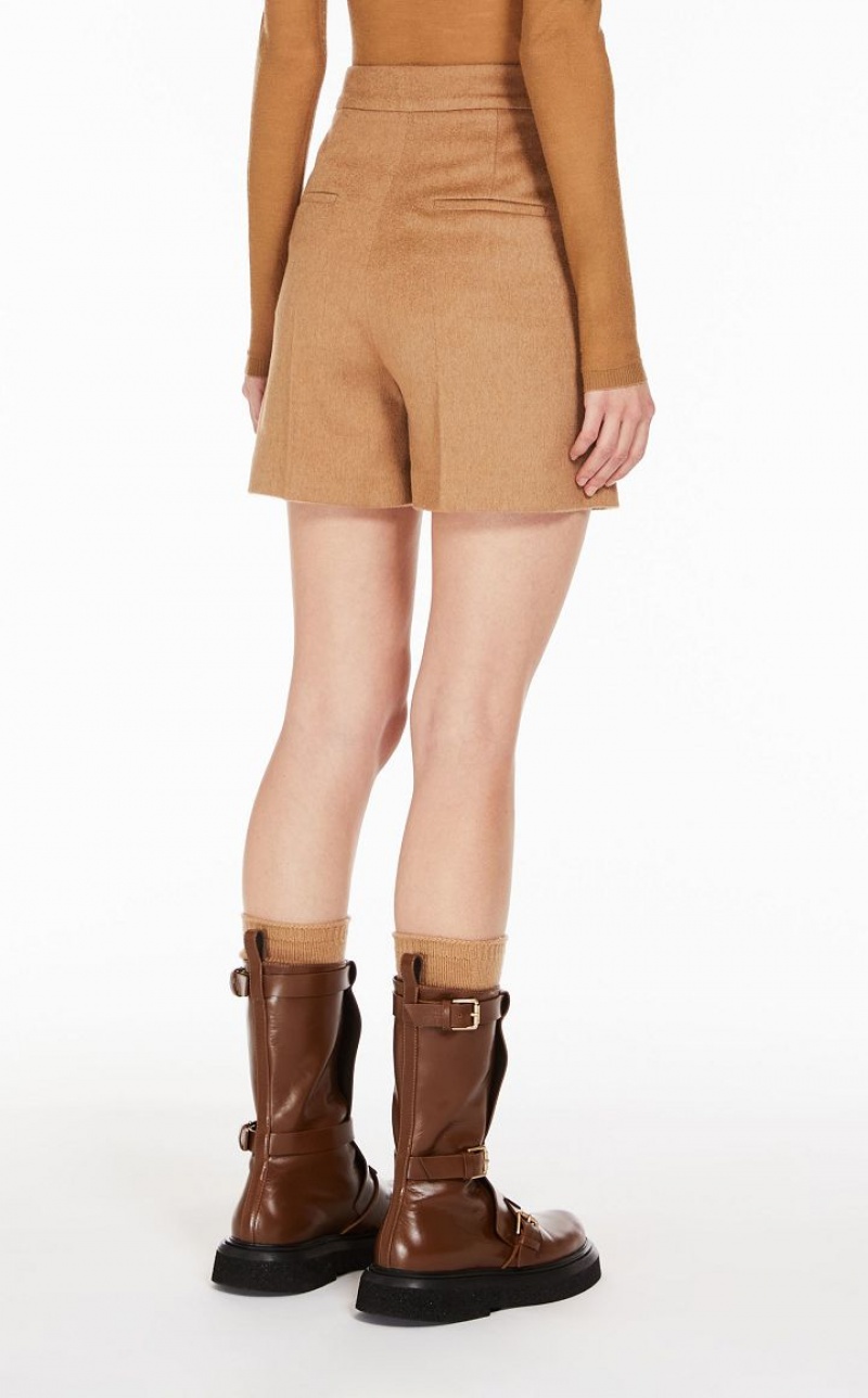 Max Mara Camel Colour Shorts Hosen Braun | MMR593737