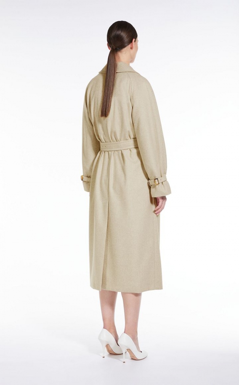 Max Mara Cashmere, Alpaca And Camel Trench Mäntel Braun | MMR593844