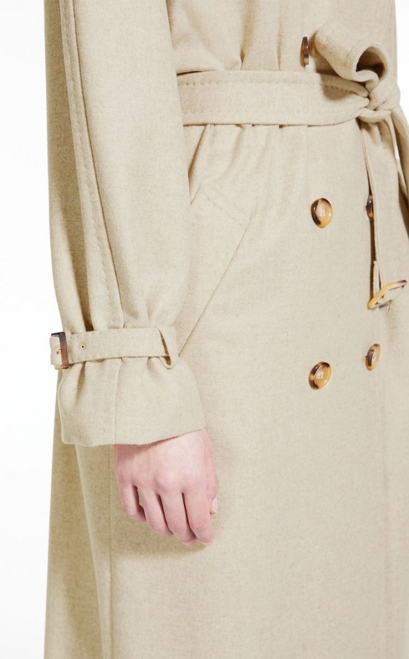 Max Mara Cashmere, Alpaca And Camel Trench Mäntel Braun | MMR593844