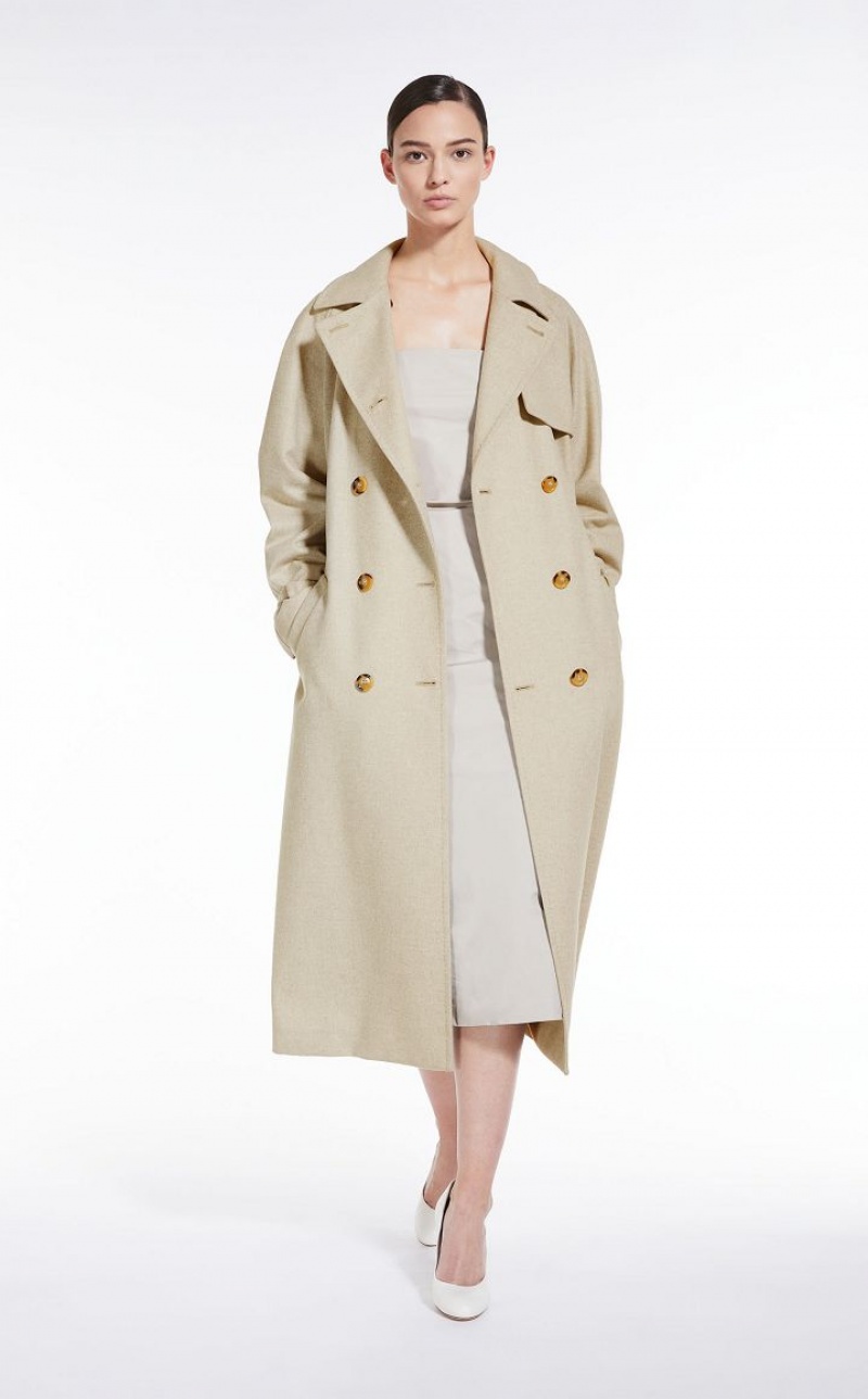 Max Mara Cashmere, Alpaca And Camel Trench Mäntel Braun | MMR593844