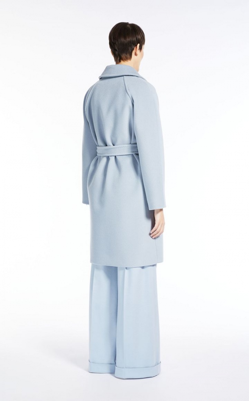 Max Mara Cashmere And Wolle Robe Mäntel Hellblau | MMR593876