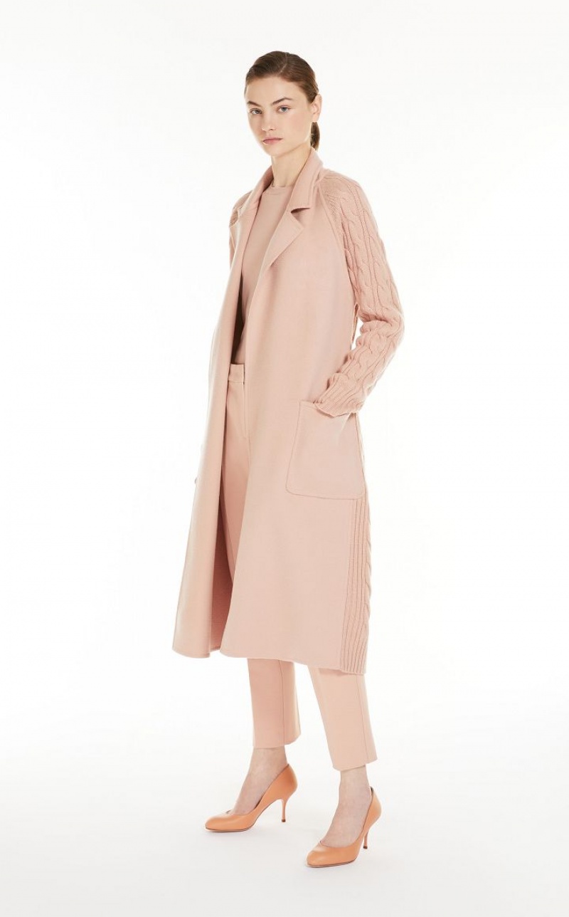 Max Mara Cashmere And Wolle Robe Mäntel Rosa | MMR593901