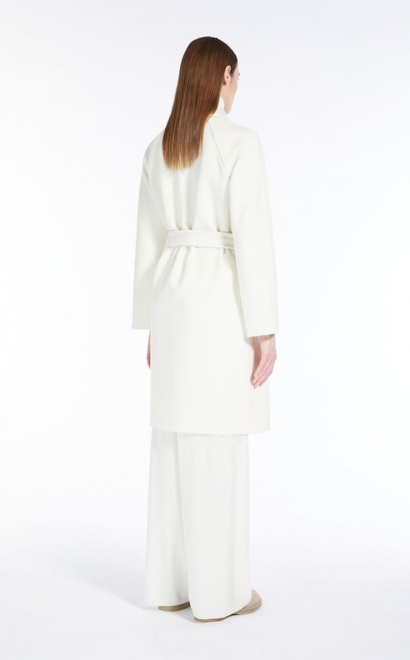 Max Mara Cashmere And Wolle Robe Mäntel Weiß | MMR593879