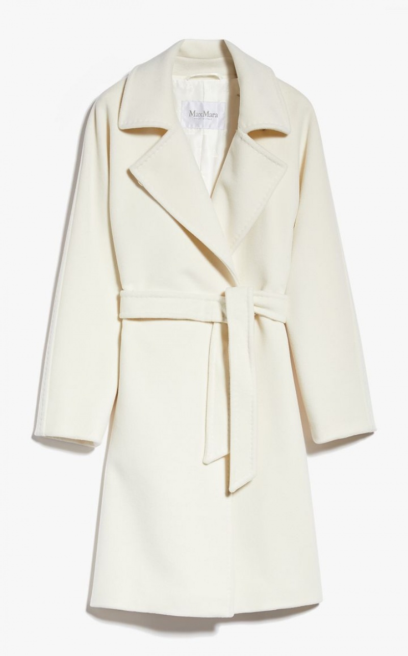 Max Mara Cashmere And Wolle Robe Mäntel Weiß | MMR593879