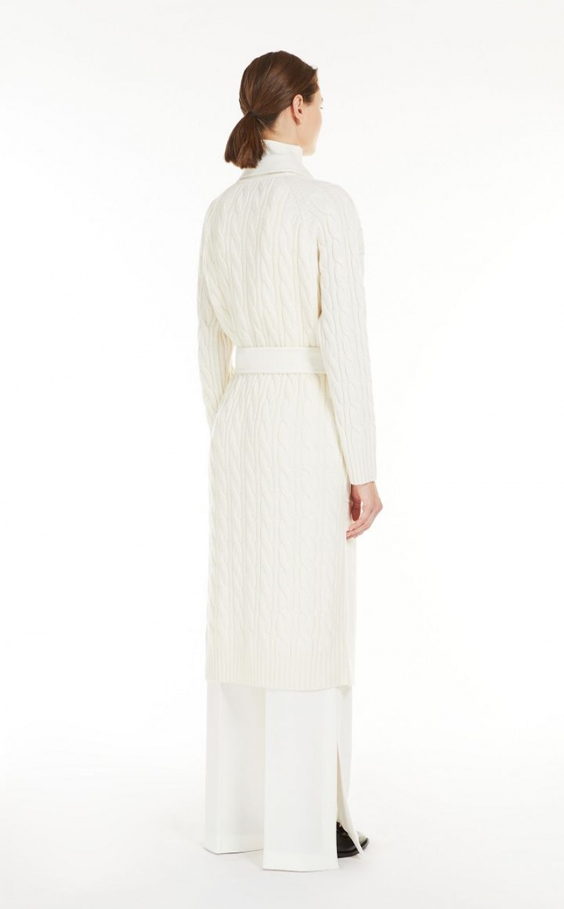 Max Mara Cashmere And Wolle Robe Mäntel Weiß | MMR593887