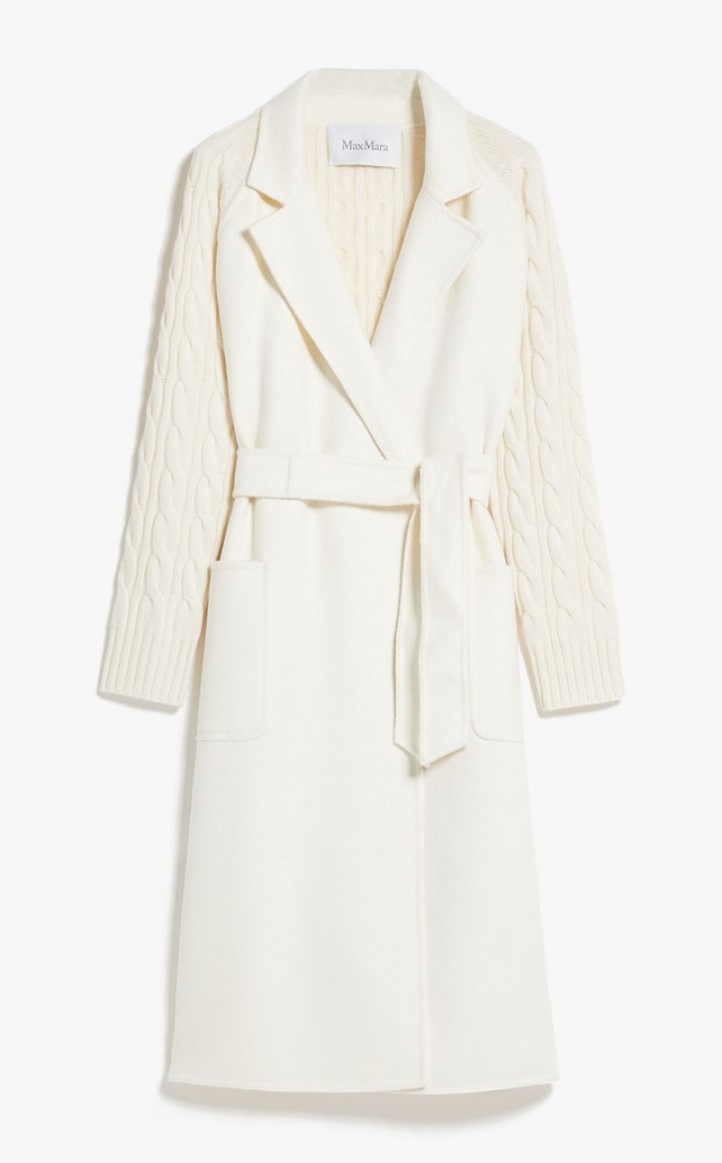 Max Mara Cashmere And Wolle Robe Mäntel Weiß | MMR593887