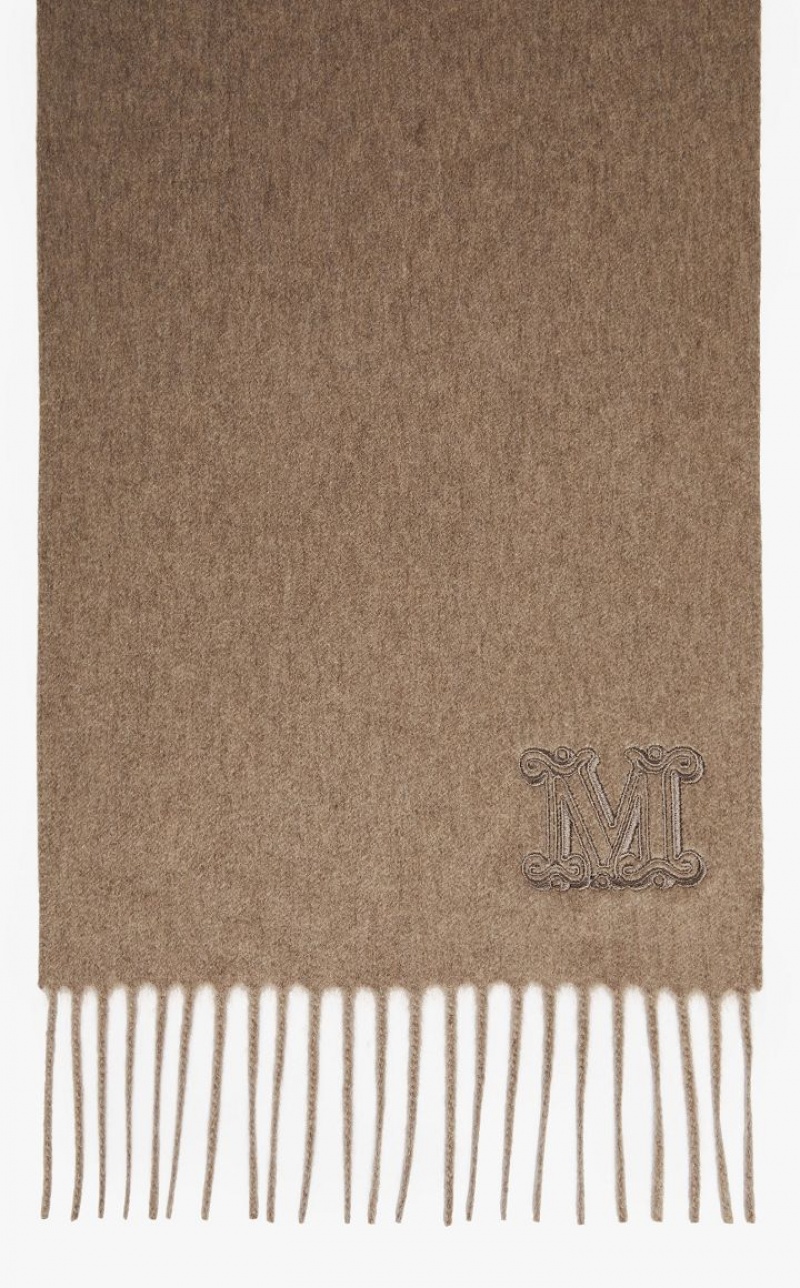 Max Mara Cashmere Stole With Embroidery Schals Braun | MMR594268