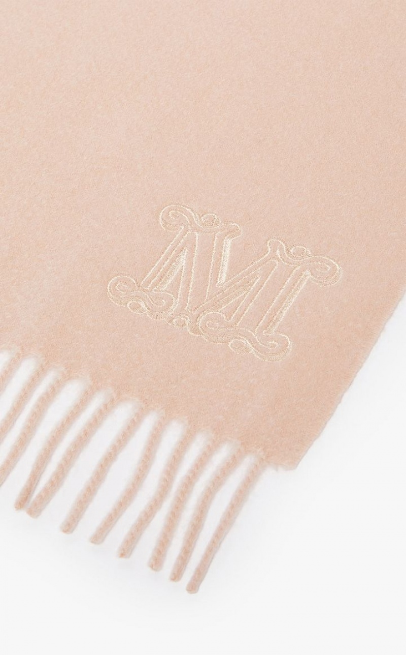 Max Mara Cashmere Stole With Embroidery Schals Rosa | MMR594269