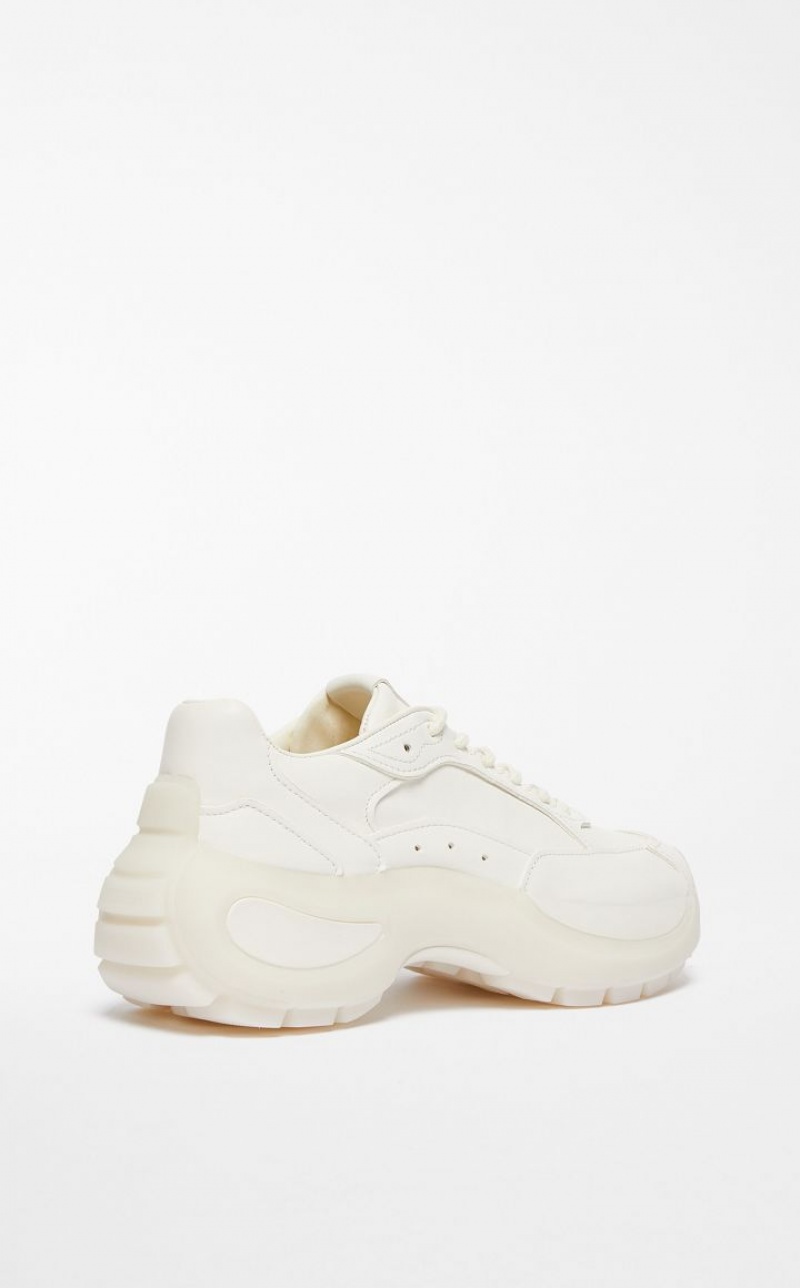 Max Mara Chunky-sole Leder Sneakers Weiß | MMR594208