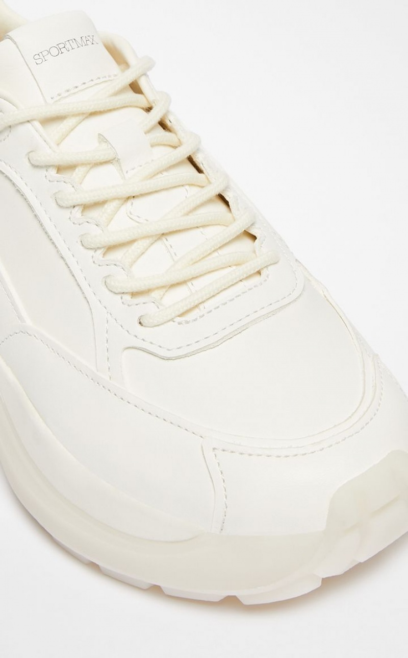 Max Mara Chunky-sole Leder Sneakers Weiß | MMR594208