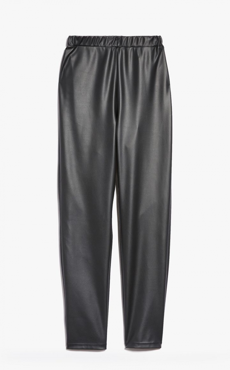 Max Mara Coated Jersey Leggings Hosen Schwarz | MMR593804