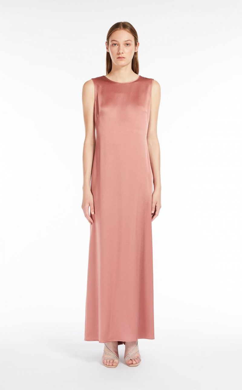 Max Mara Crepe Envers Satin Kleid Rosa | MMR593337